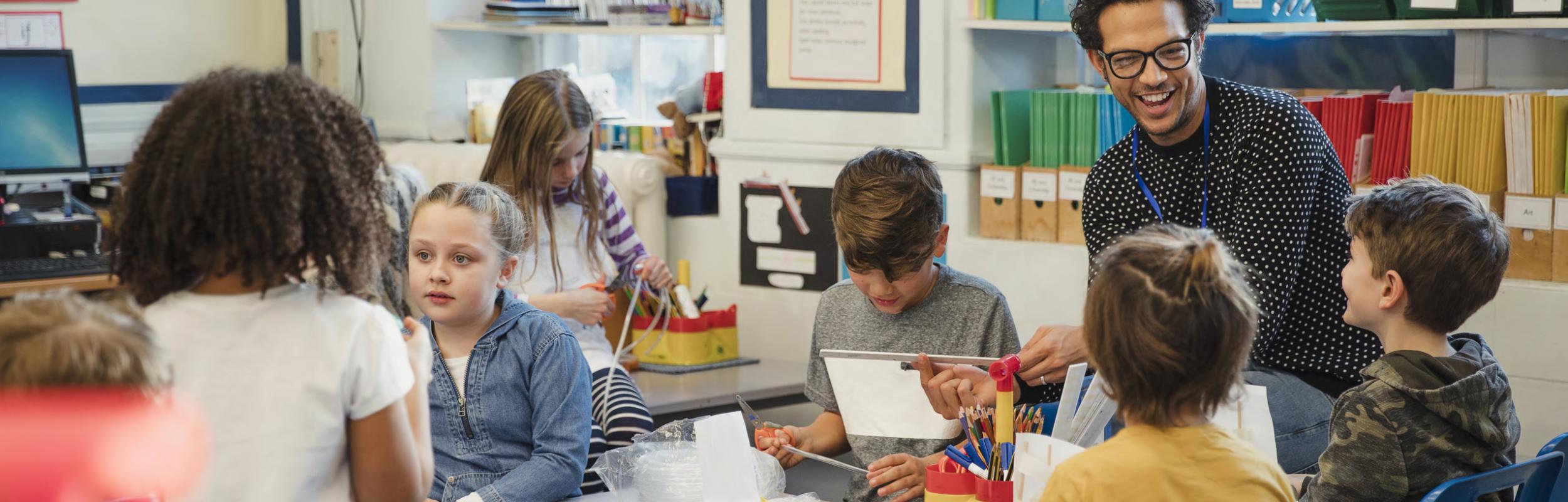 Teacher with Students